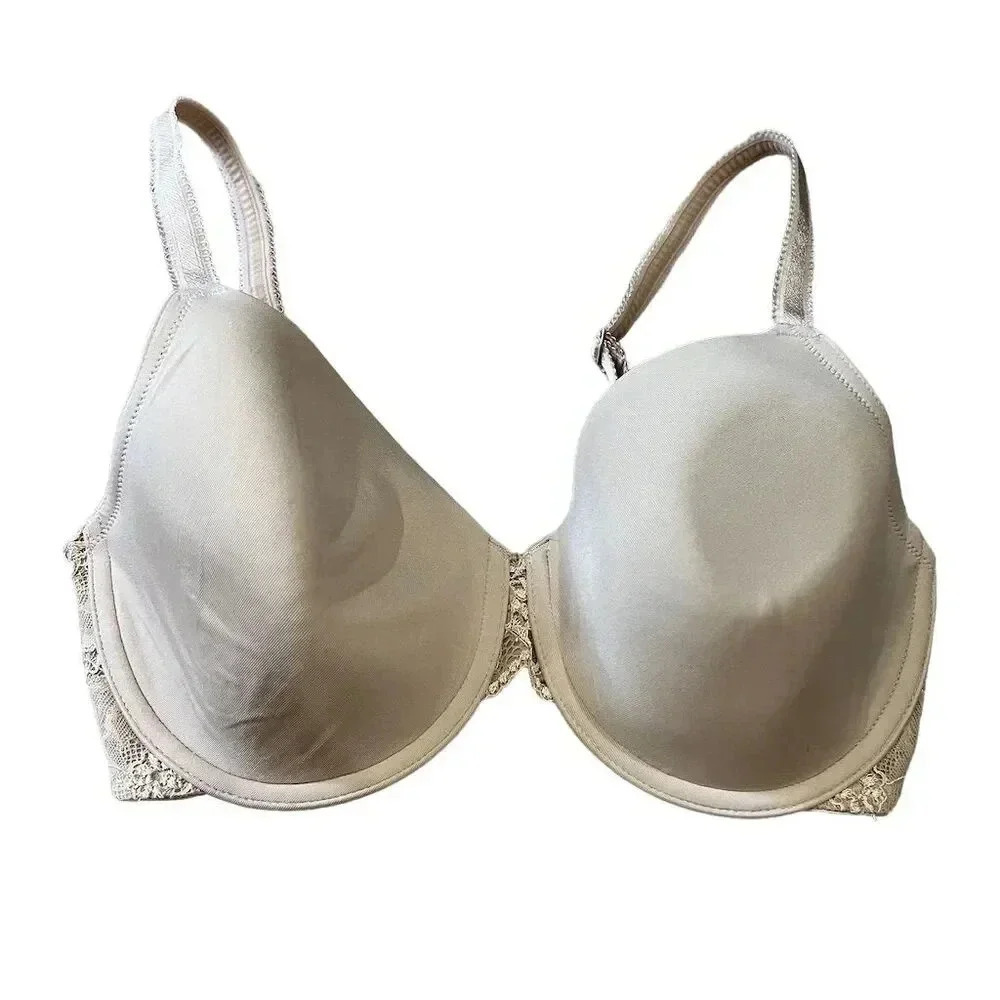 Wacoal Women's Lace T-Shirt Bra Beige Size 32DDD Seamless Padded